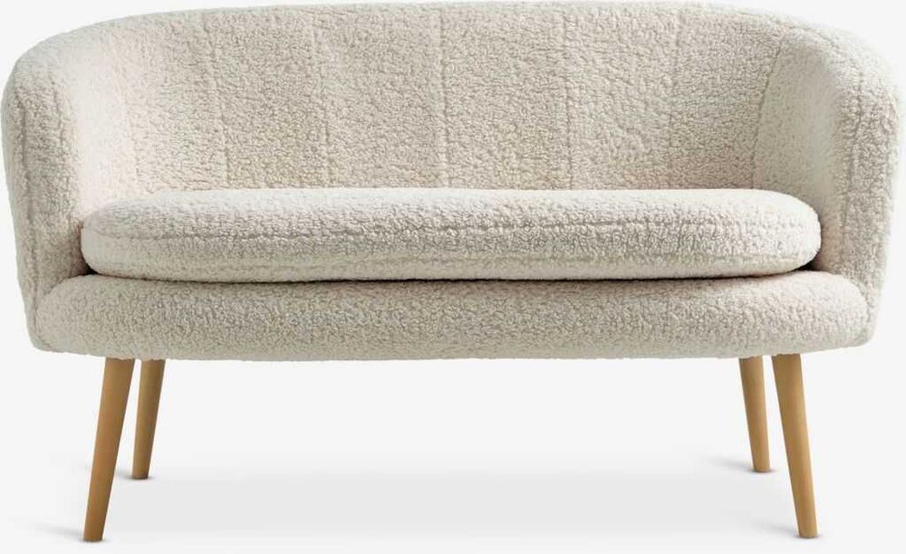 Canapea cu 2 locuri din material plușat