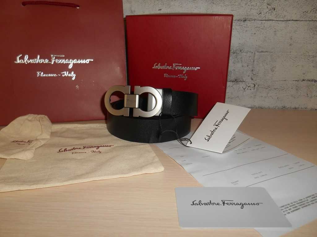 Мъжки дамски колан Salvatore Ferragamo естествена кожа