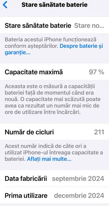 Iphone 16 pro max black titanium impecamil 97% baterie factura