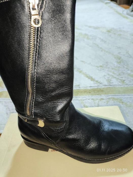 Сапоги женские кожаные