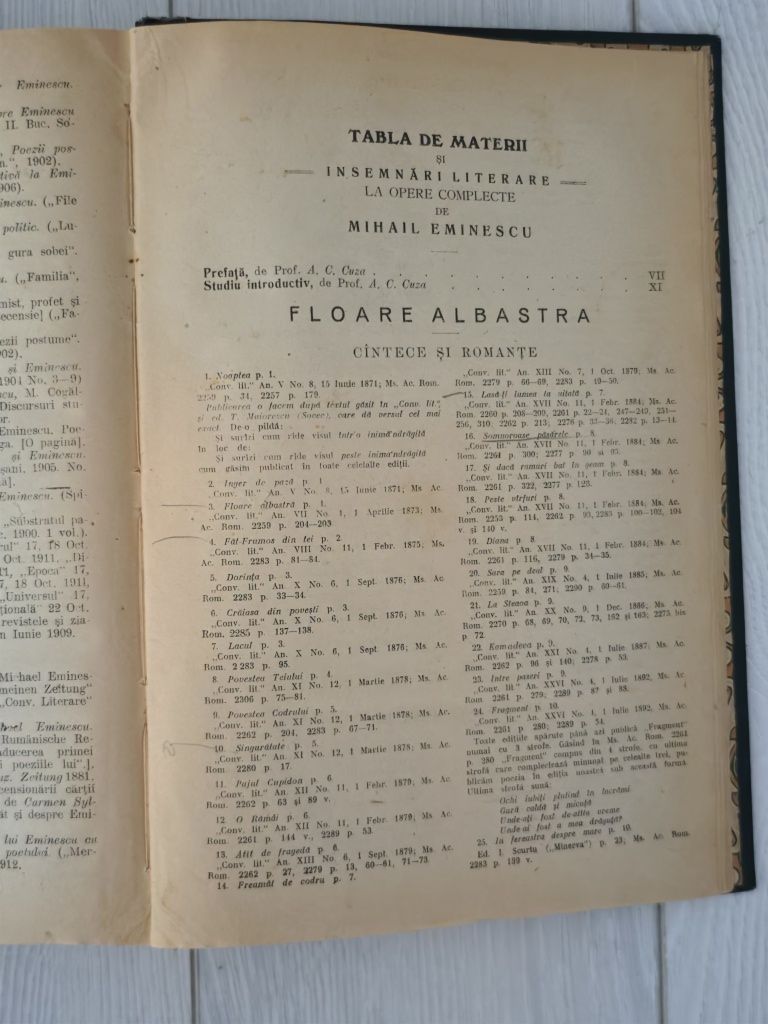 Eminescu, Opere Complete, Prefață A.C. Cuza, Iași,1914