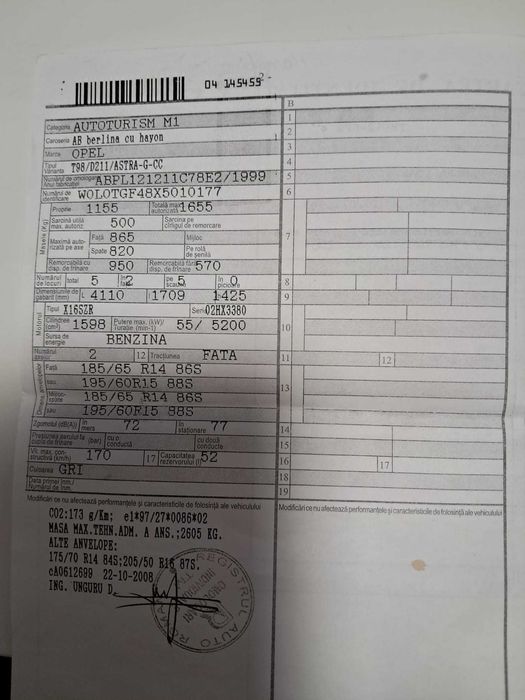 Mașină Opel Astra