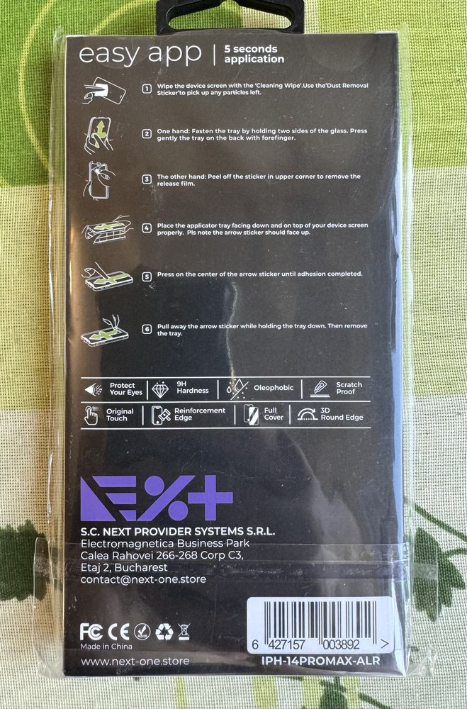 Стъклен чисто нов протектор Next One - All-Rounder, iPhone 14 Pro Max