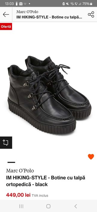 Ghete, cizme piele intoarsa Marc O'Polo