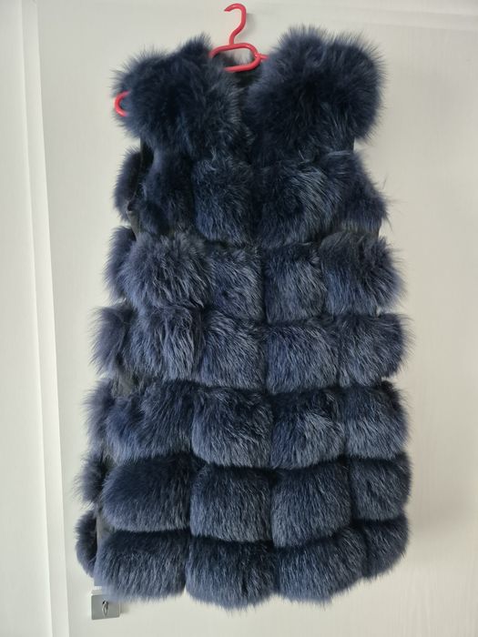 Vesta din piele naturala de vulpe, mărimea M, merge și la S,Xs