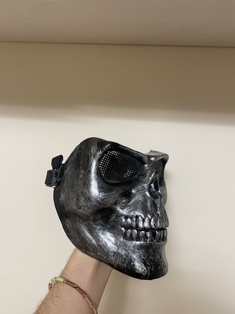 Masca halloween craniu gri