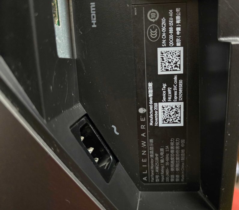 Monitor Alienware 240hz