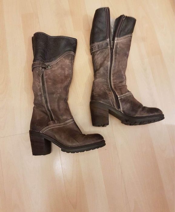 Топли зимни ботуши* Агнешка кожа* Елегантни* С грайфер