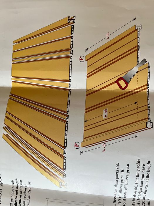 Сгъваема врата - нова, бяла, PVC, 209 Х 265, производство Италия