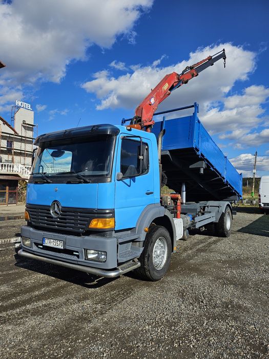 Vînd Mercedes bsculabil atego cu macara HDS 18 tone