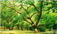Холст, масло, картина «Зеленый шум»,  2002 год, 60х90 см