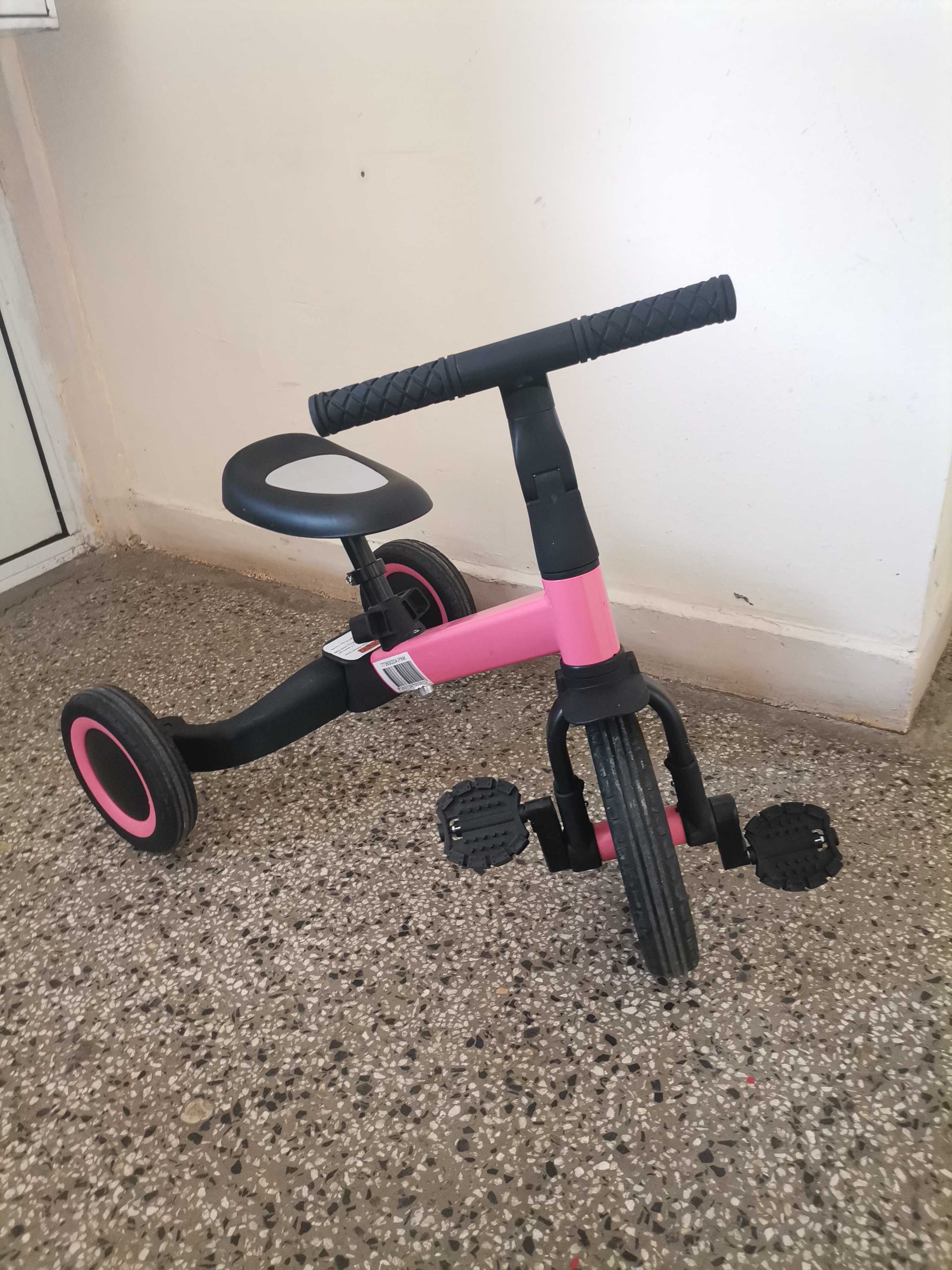 Мултифункционална розова триколка / колело 4в1 Lorelli