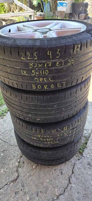 OPEL BORBET 225/45/17 8J×17 ET35 5×110