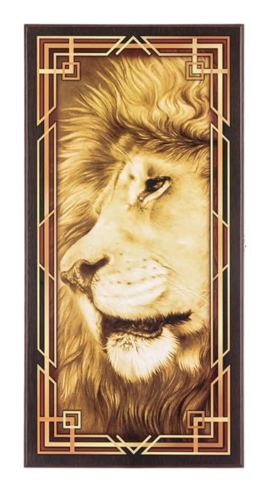 Нарды новые Лев с фишками и зариками