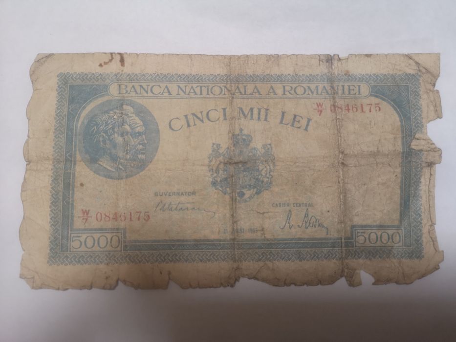 Bacnota 5000 lei 1945