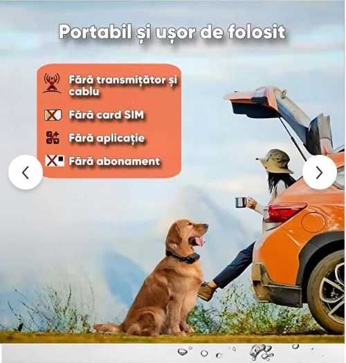 Gard invizibil wireless cu GPS pentru câini IPX7 F81D Portocaliu nou