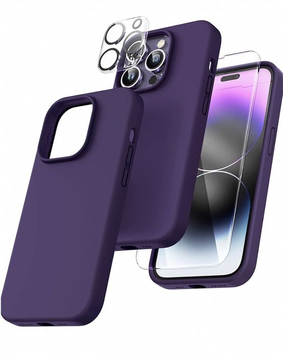 Iphone 14/15/16/PRO/MAX/PLUS Husa Ingen Case Alcantara + Folie Sticla