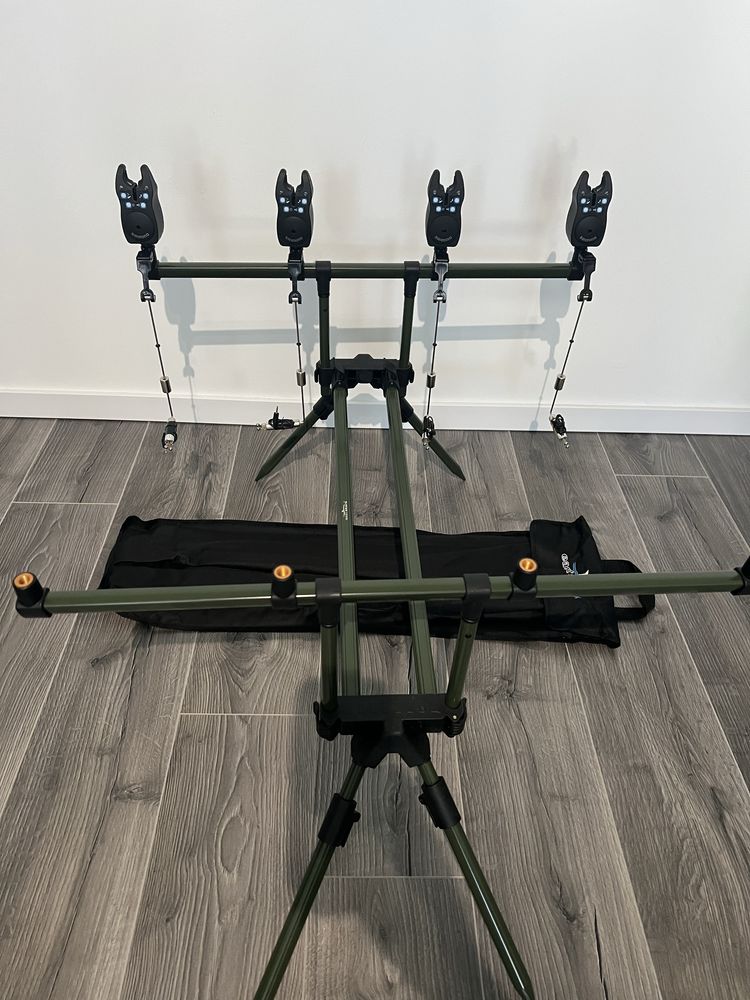Set Rod Pod 4 posturi EastShark + Set 4 Senzori SAIMINO + 4 Swingheri