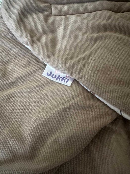 Paturica scaun auto Jukki Simply Nature Muslin&Latte Velvet