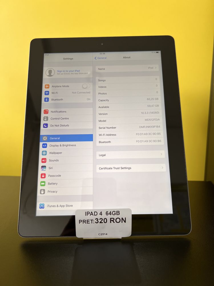 Ipad 4 64Gb Garantie 90 zile