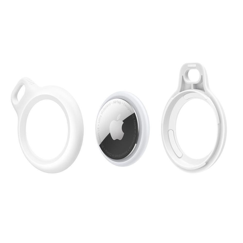 Кейс tech protect rough chain за apple airtag - white