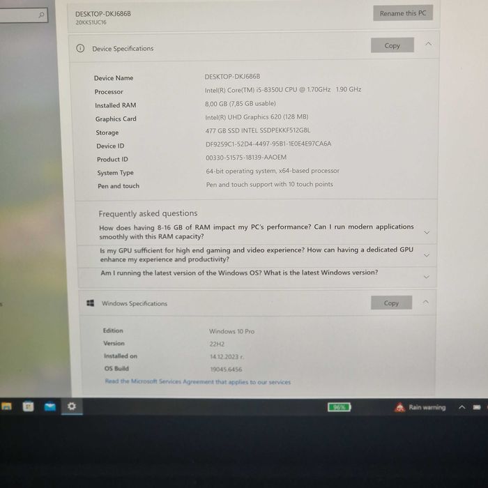 Продавам лаптоп таблет Lenovo ThinkPad X1 Tablet 3 Gen