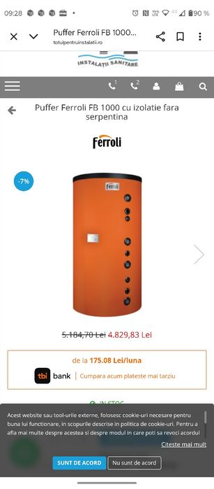Puffer Ferroli 1000 litri