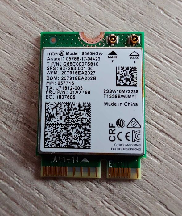 Wwan Qualcom SnapDragon x55 5g, placi wifi Intel ac9560mgw