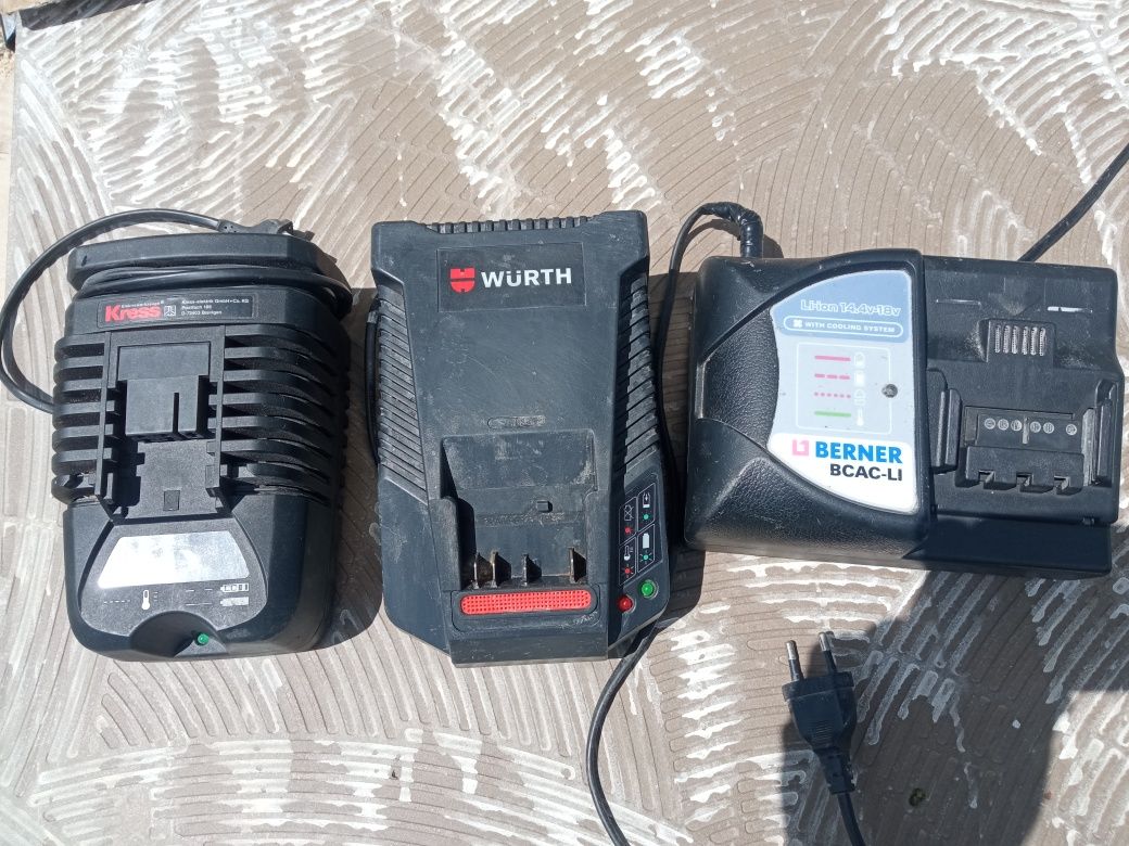 Зарядни устройства 18v  kress, würth,berner , Bosch 36v