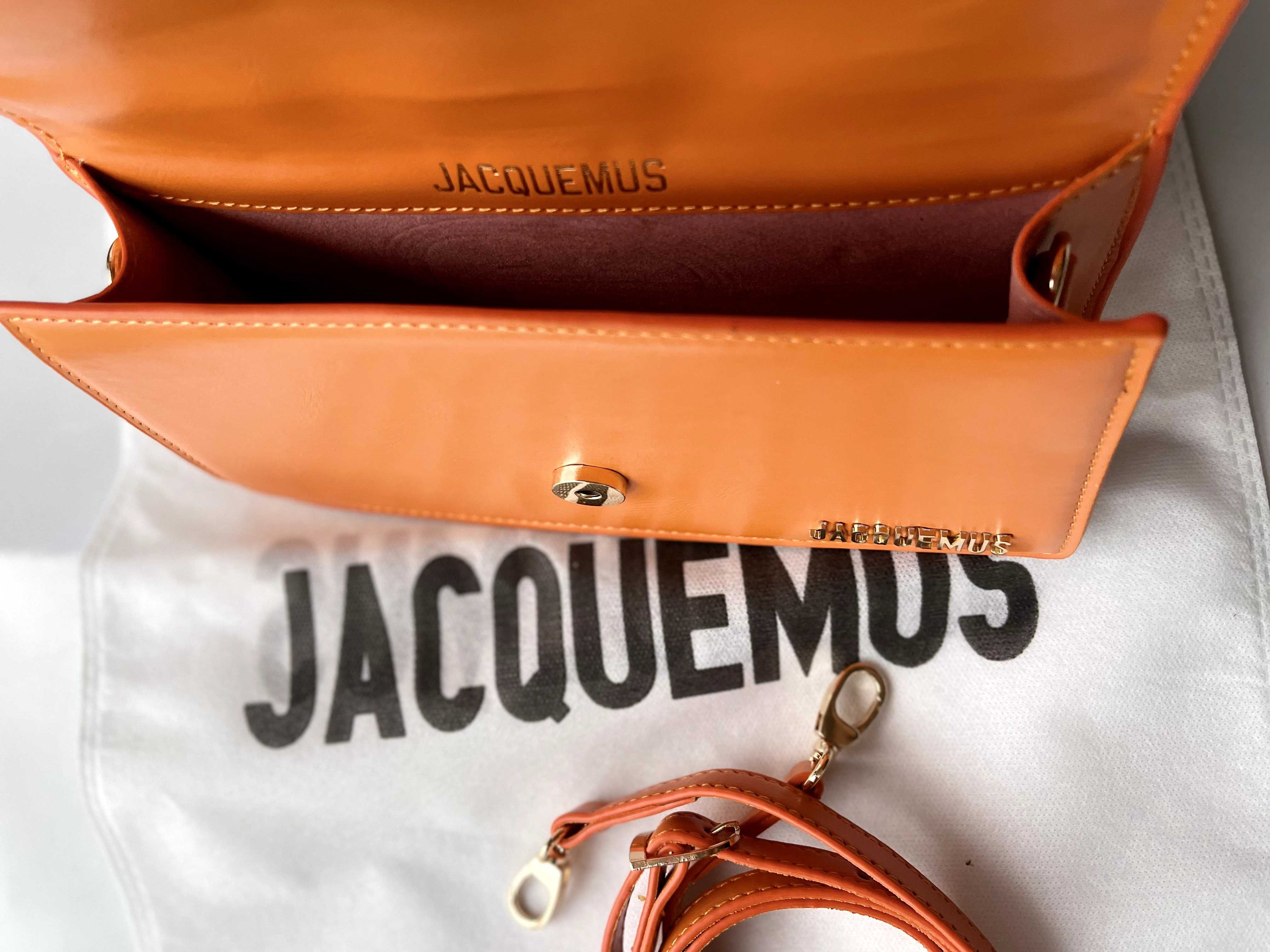 Geanta/Poșetă Jacquemus Le Bambino Orange Top Handle Bag 18cm x 10cm