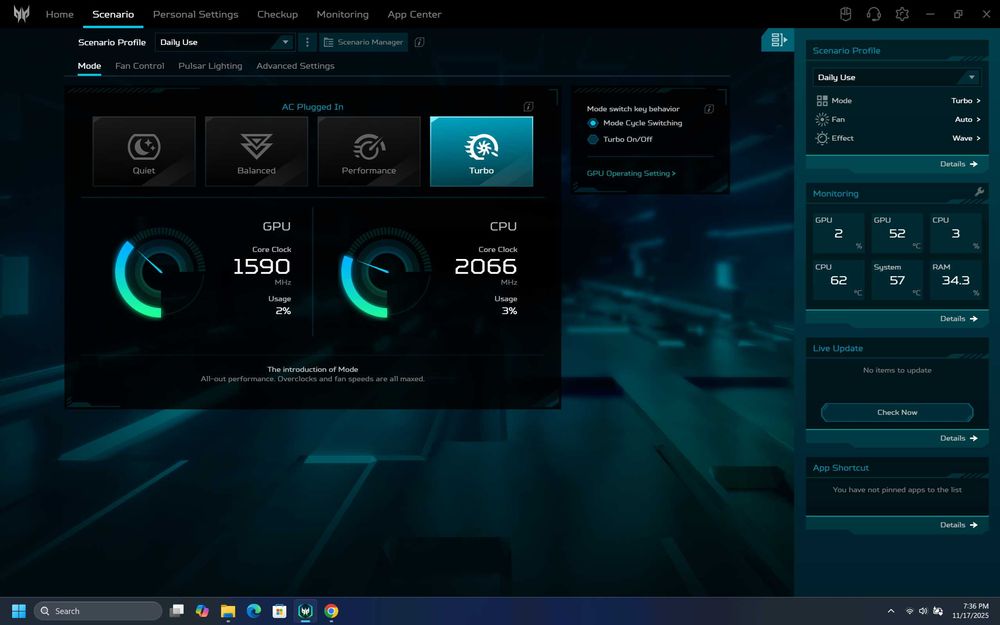 Laptop ACER PREDATOR PH18-72 I9-14900HX, RTX 4090, 32GB, 1TB + 512GB