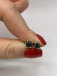 Cercei stud din aur roz 18k cu diamante negre 1.38 ct