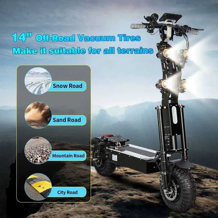 Офроуд електрическа тротинетка Quickwheel Viper 10000W,72V/40Аh
