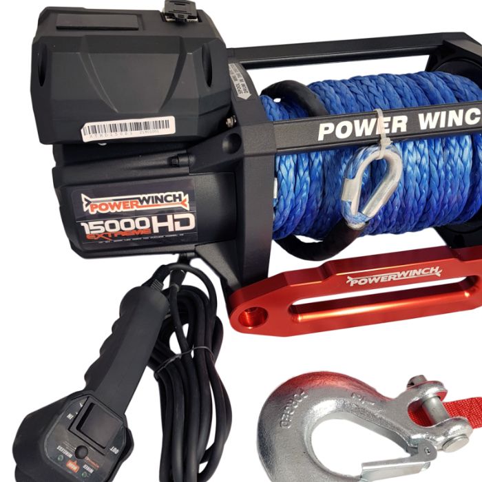 Troliu PowerWinch PW 15000 Extreme HD SR sufa sintetica-electric auto