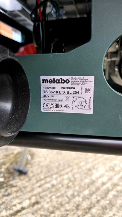 Metabo TS 36-18v Акумулаторен настолен циркуляр -Безчетков