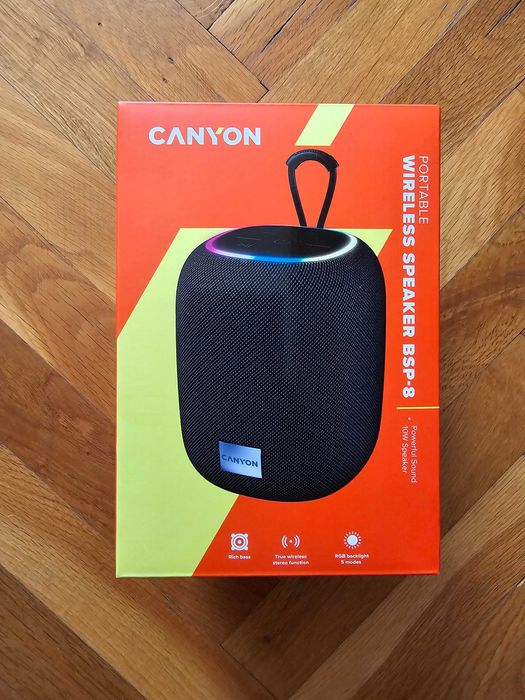 Портативна колонка Canyon - BSP-8, черна, чисто нова