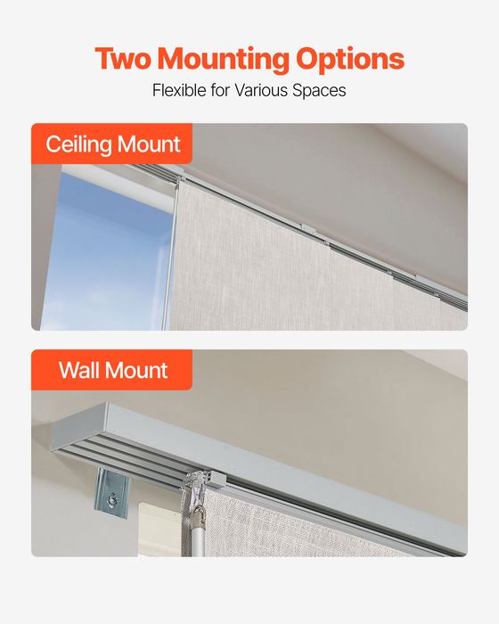 Perdele Panou,Extensibil 116-218cm,Negru,inalt 243cm