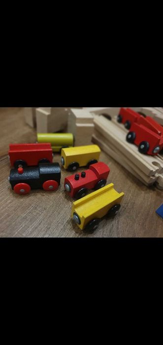 Дървено влакче с релси Икеа