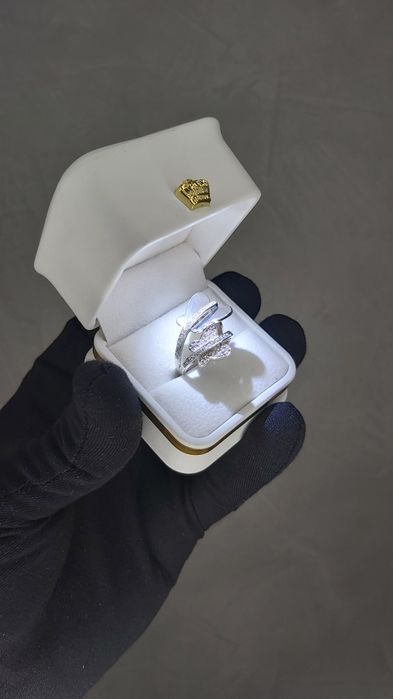 Кумуш узук Женский кольцо для влюблённых подарки сердечки подарок