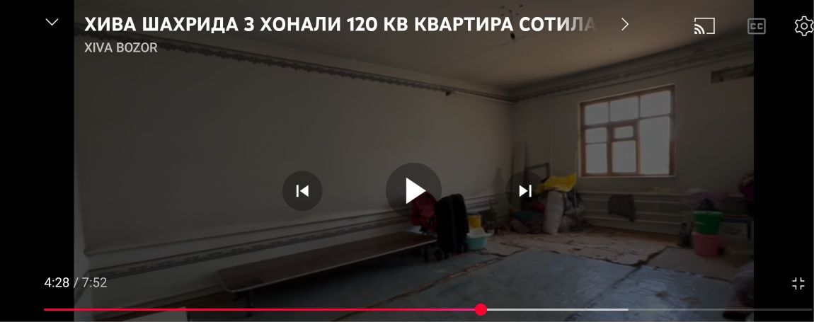 3 xonali kvartira sotiladi