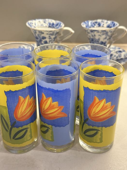 Оригинални 6 чаши и гарафа