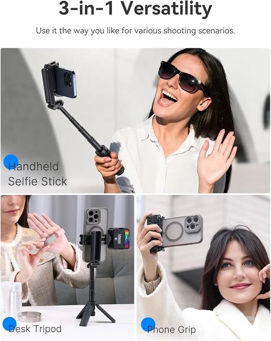 ULANZI JJ02 3в1 статив, селфи стик и грип за Телефон с Bluetooth диста