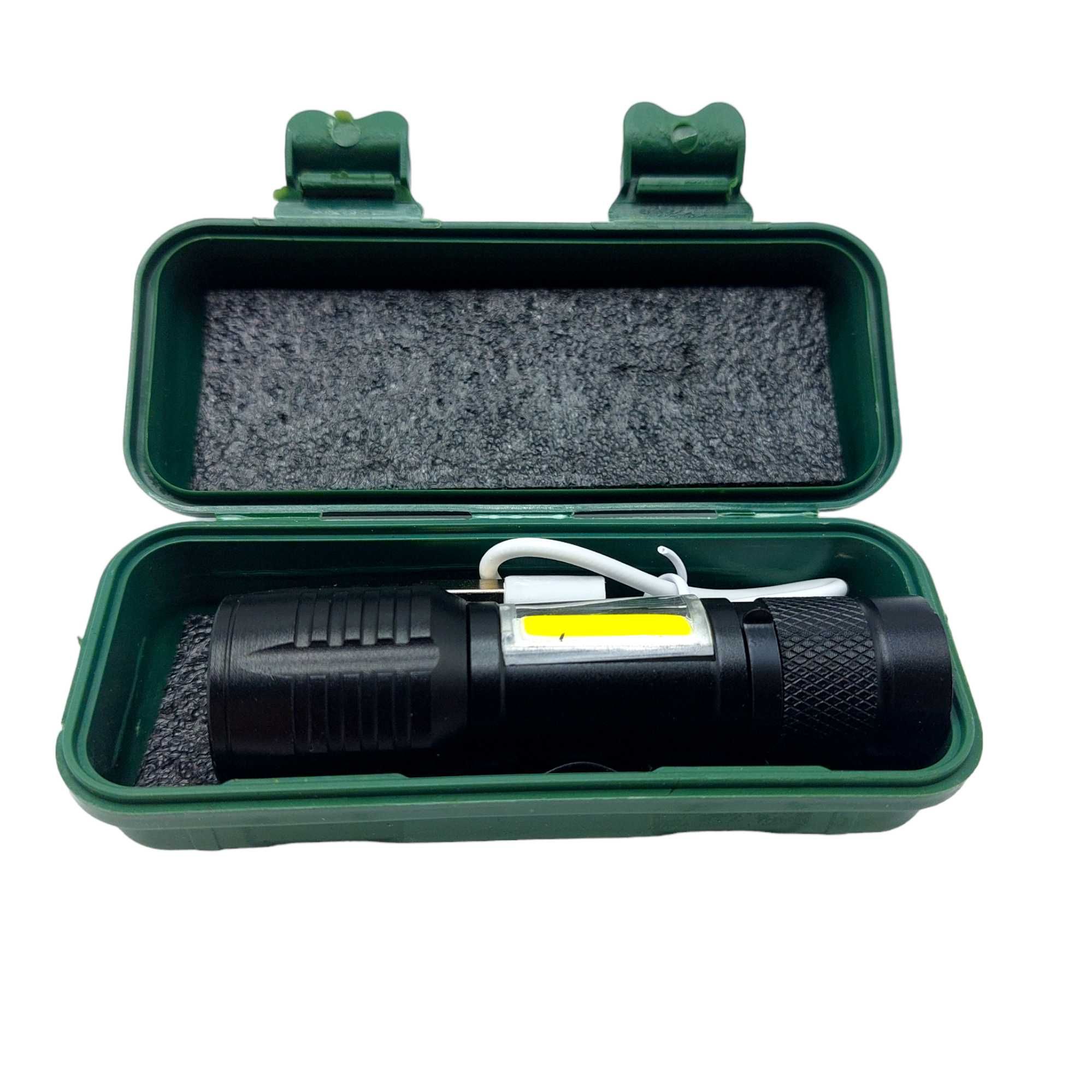 Мощен, малък фенер с акумулаторна батерия, USB зареждане