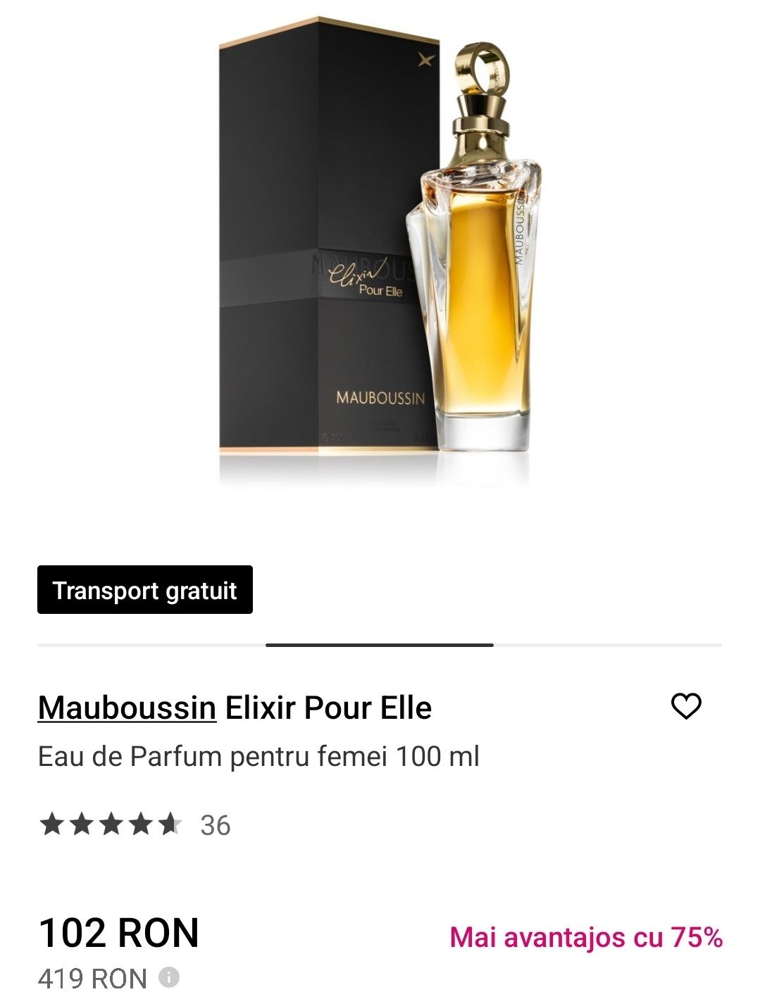 Parfum Mauboussin Elixir Pour Elle EDP 100ml