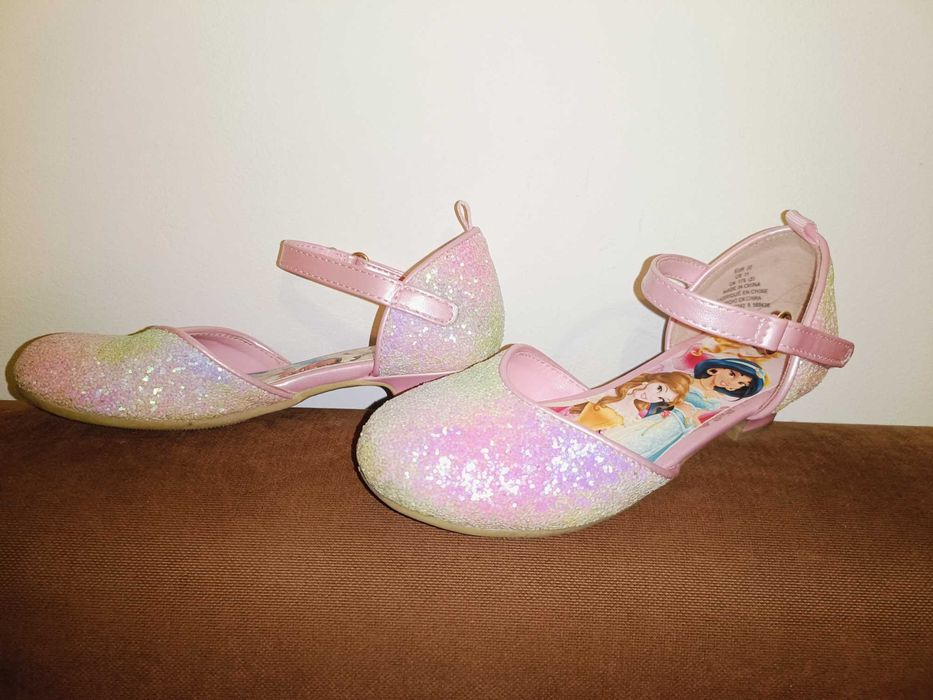 Pantofi roz strălucitori cu toc H&M măr 28