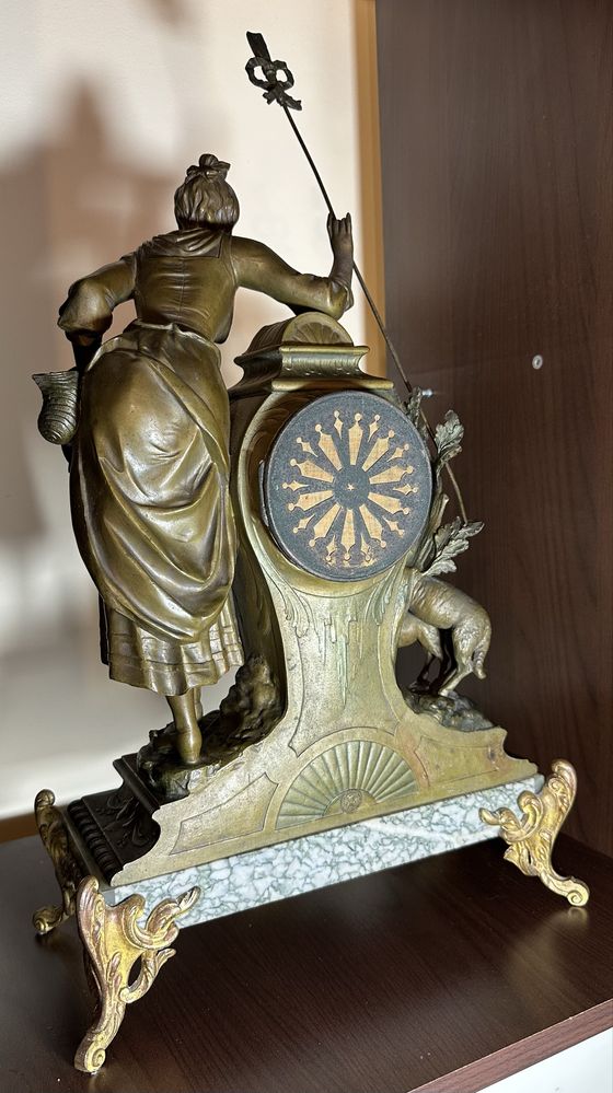 Ceas de Semineu  bronz - JAPY FRERES Medaliat argint in 1855 PARIS