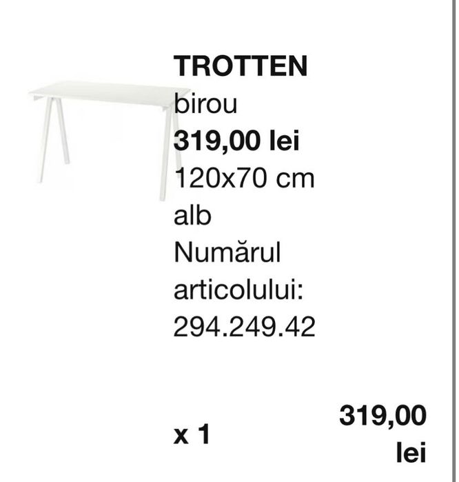 Birou Ikea ca nou