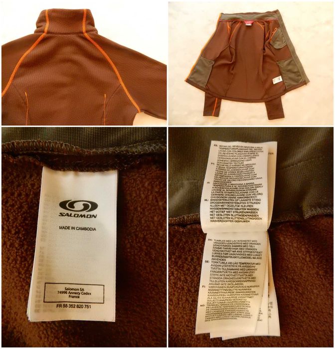 Jacheta Salomon Acti-Lite. Marime XS. Dimensiuni exacte.