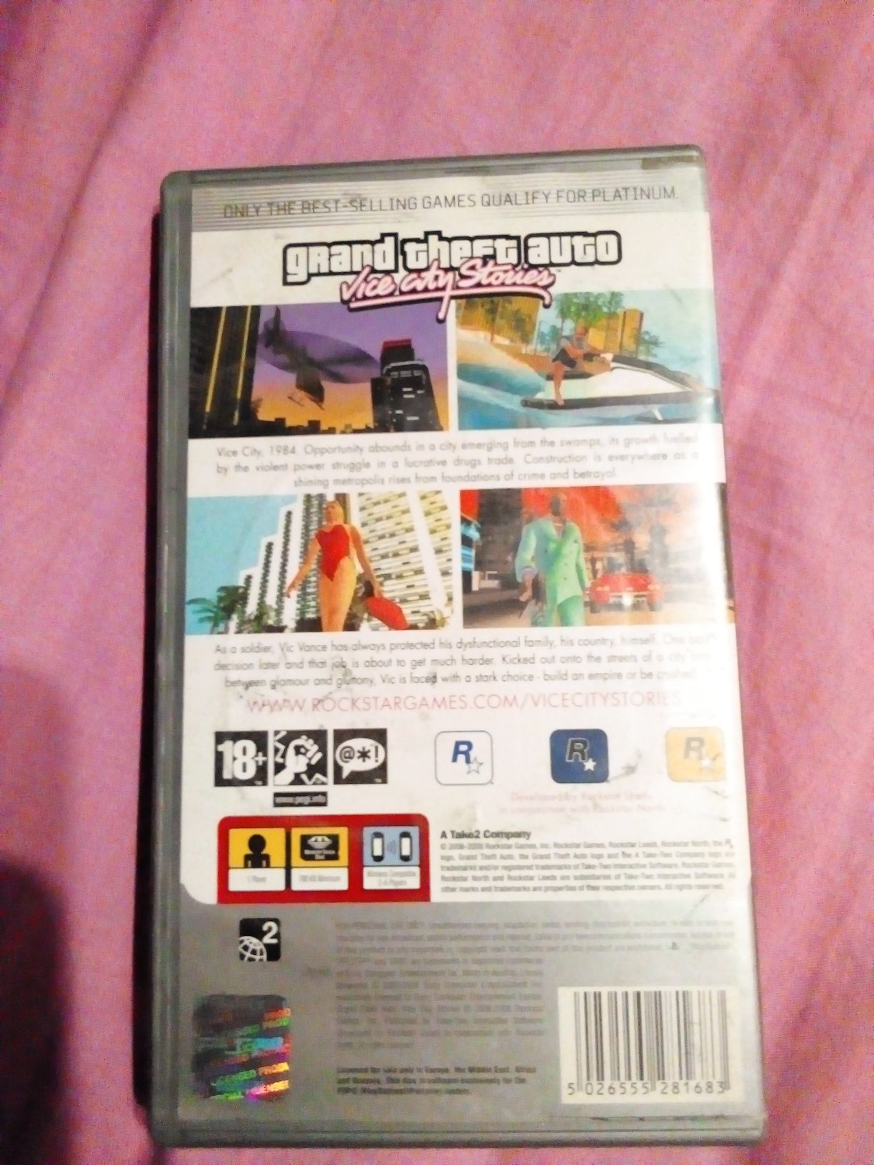 Диск для PSP игрой Grand theft auto