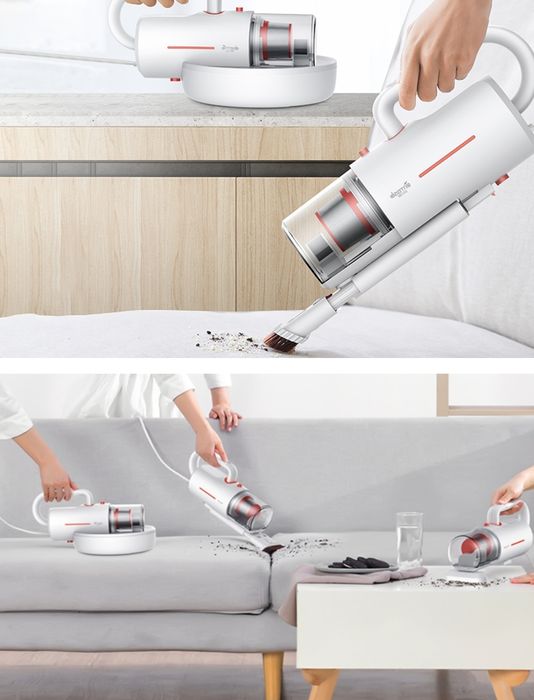 Aspirator de mana, Deerma, CM1300, 350W, Anti-acarieni, Lampa UV,